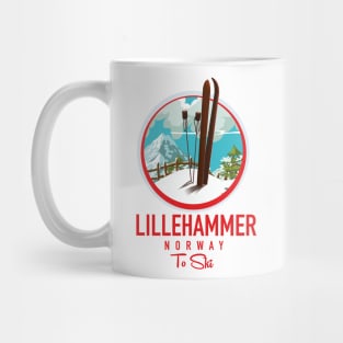 Lillehammer Norway Ski logo Mug